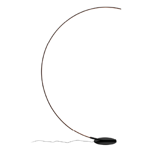 LAMPARA DE PIE NEGRA MATE H=210CM 44W DIMERIZABLE 3000K